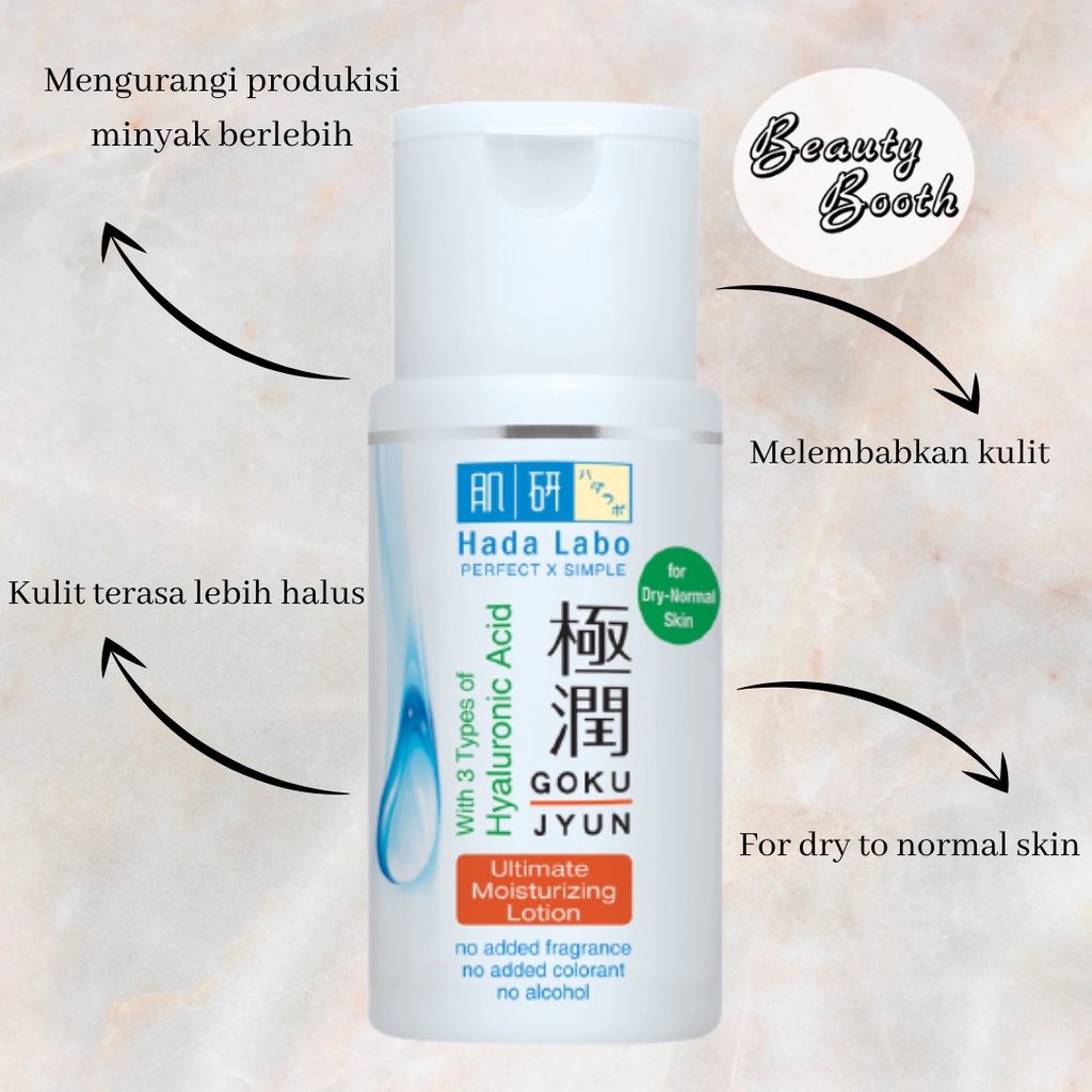 HADA LABO Gokujyun Ultimate MOISTURIZING LOTION 30Ml Orange KECIL (FOR DRY NORMAL SKIN)