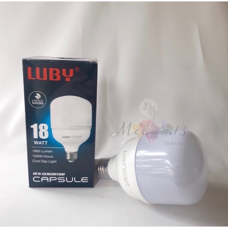 Lampu LED LUBY Capsule cahaya putih 18 Watt