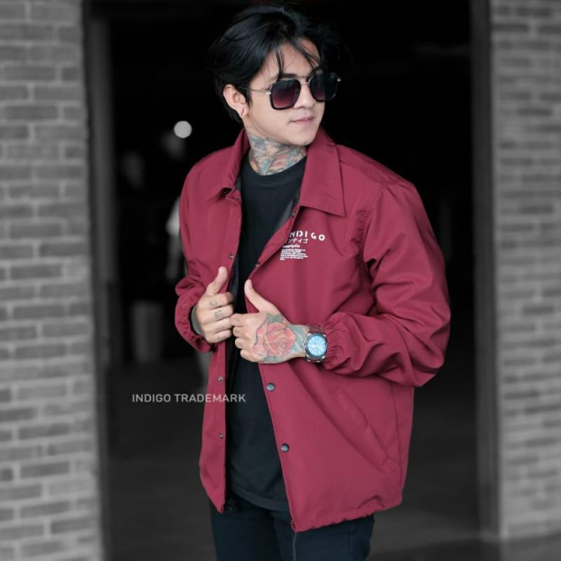 JAKET WINDBREAKER INDIGO KING OF CLOTH - COACH PARASIT JAPAN SIMPLE PRIA WANITA CASUAL SPORTY RIDING - JAKET PARASUT VINTAGE POLOS HIJAU ARMY MAROON HITAM - OUTFIT SIMPEL ELEGAN OUTDOOR-6