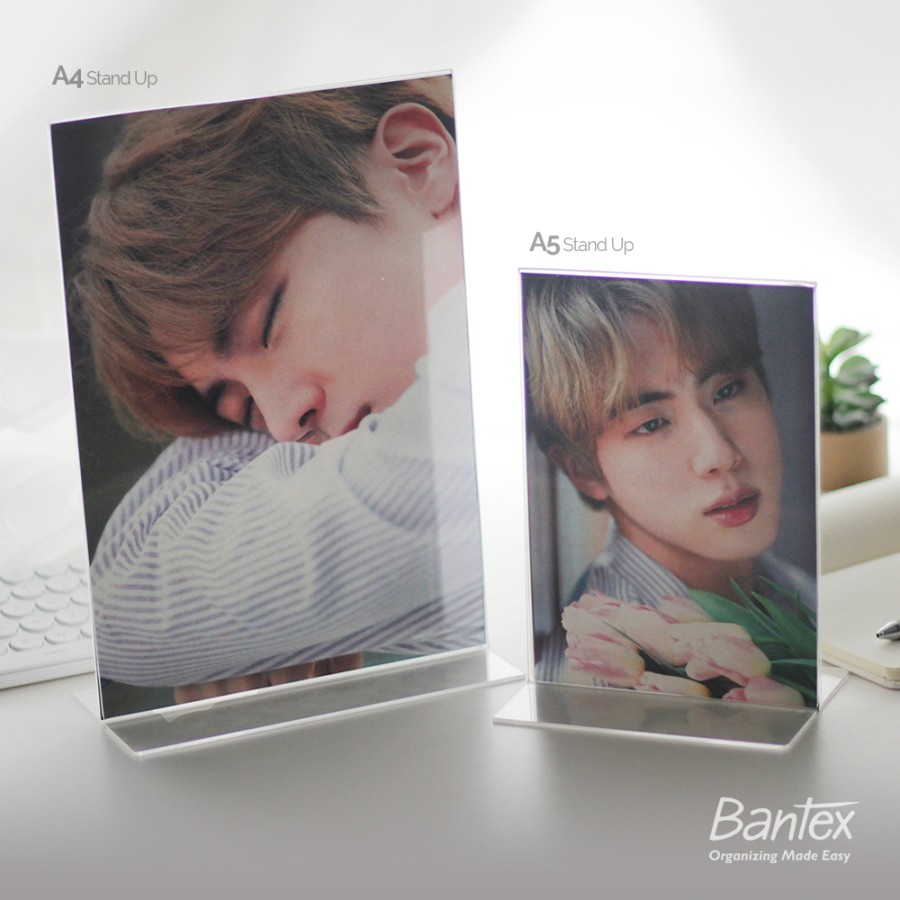 Bantex A4 Acrylic Stand Up Display 8854 08 Sign Holder Papan Akrilik