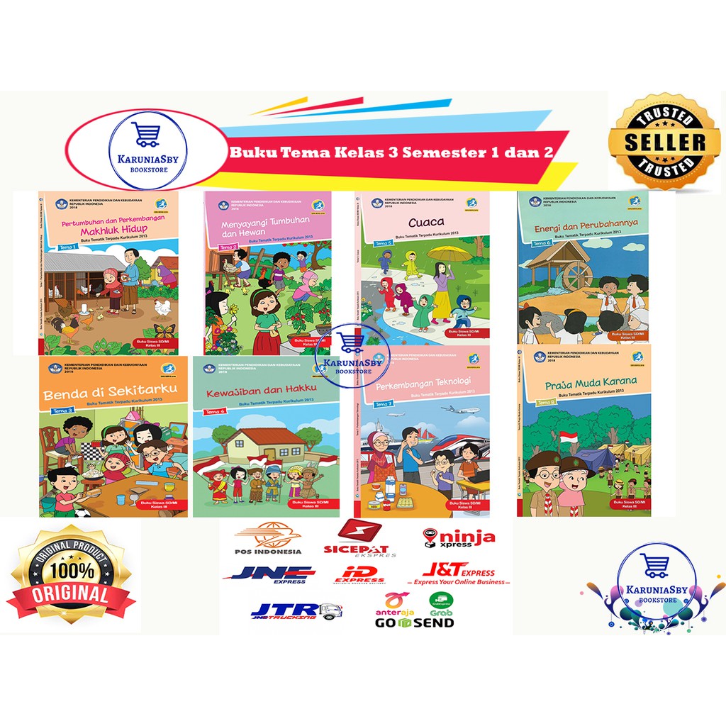 BUKU TEMATIK SD KELAS 3 TEMA 1,2,3,4,5,6,7,8, AGAMA ISLAM