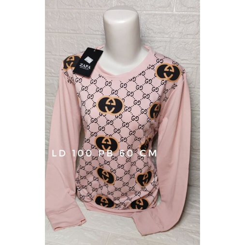 Atasan Kaos import Wanita bahan tiramisu ld 100 pb 60