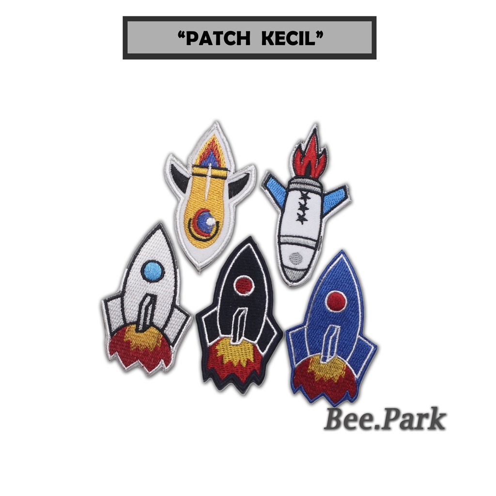 Patch Bordir Roket Kualitas Premium