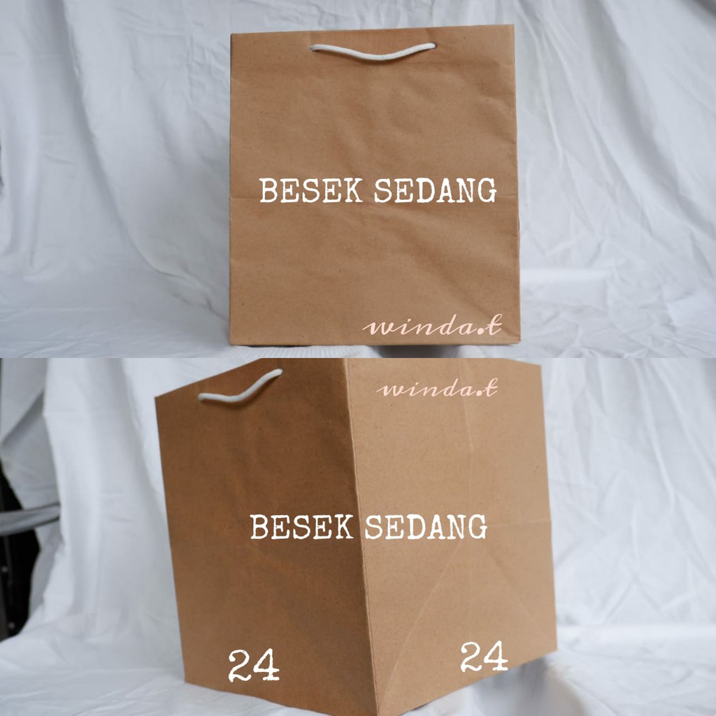 

PAPERBAG POLOS / PAPERBAG COKLAT MURAH / BESEK SEDANG / PAPERBAG 24X24