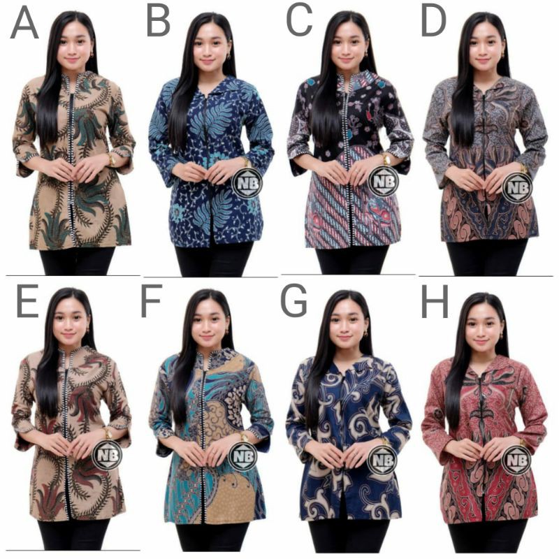 BAJU BATIK WANITA MODERN MONALISA GENES M,L,XL asli PEKALONGAN