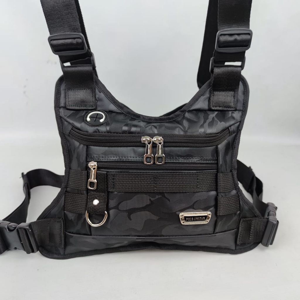 Tas Dada Army Waterproof Polo Amstar Chest Bag Tas Sepeda Chest Rig Bag Tas Rompi Tas Dada Pria