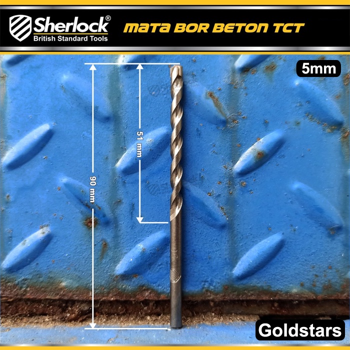 Mata Bor Beton TCT 5 mm Sherlock (mata terbuat dari TUNGSTEN CARBIDE TIPS)