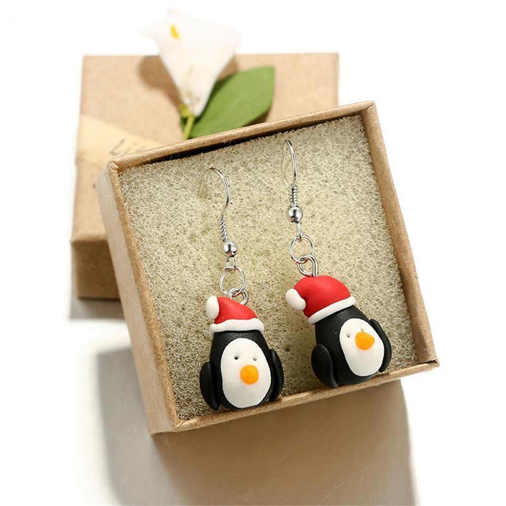 R-bunga Anting Natal Fashion Perhiasan Hewan Handmade Polymer Clay