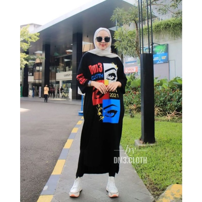 Tunik Panjang Wanita / DM3.coloting / Baju Wanita Kaos / Fashion  kaos import