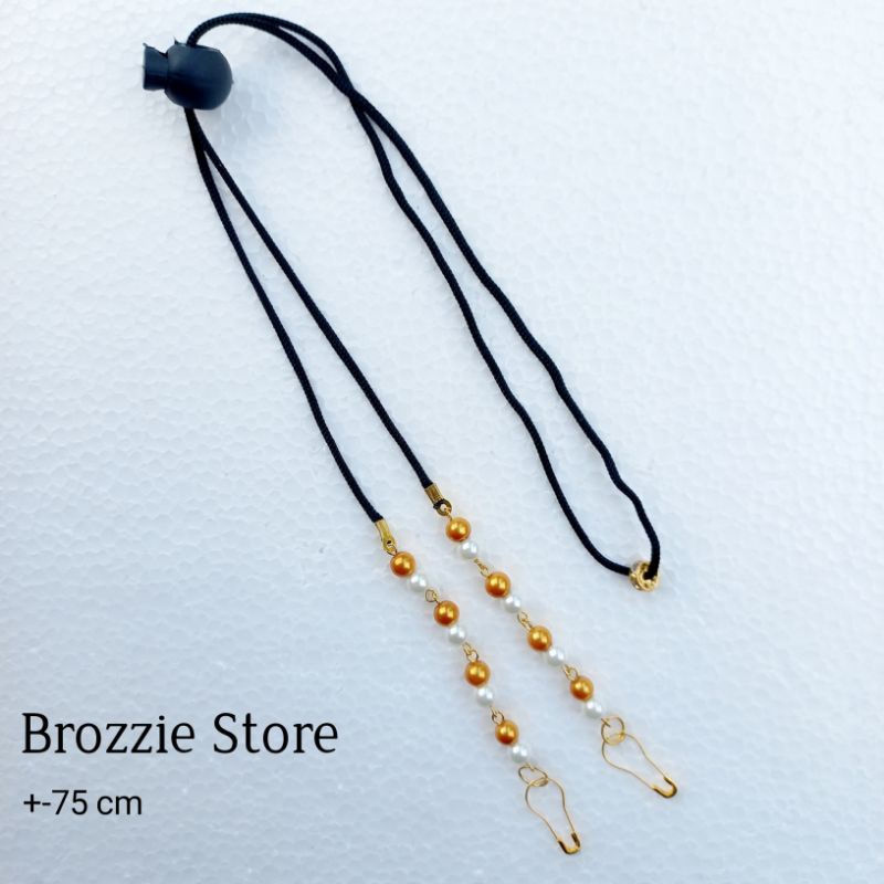 TALI MASKER HIJAB / STRAP MASKER MUTIARA