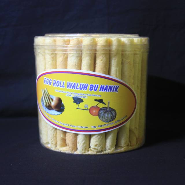 

Kue Lebaran - Eggroll Waluh Bu Nanik (toples) - kue semprong labu kuning