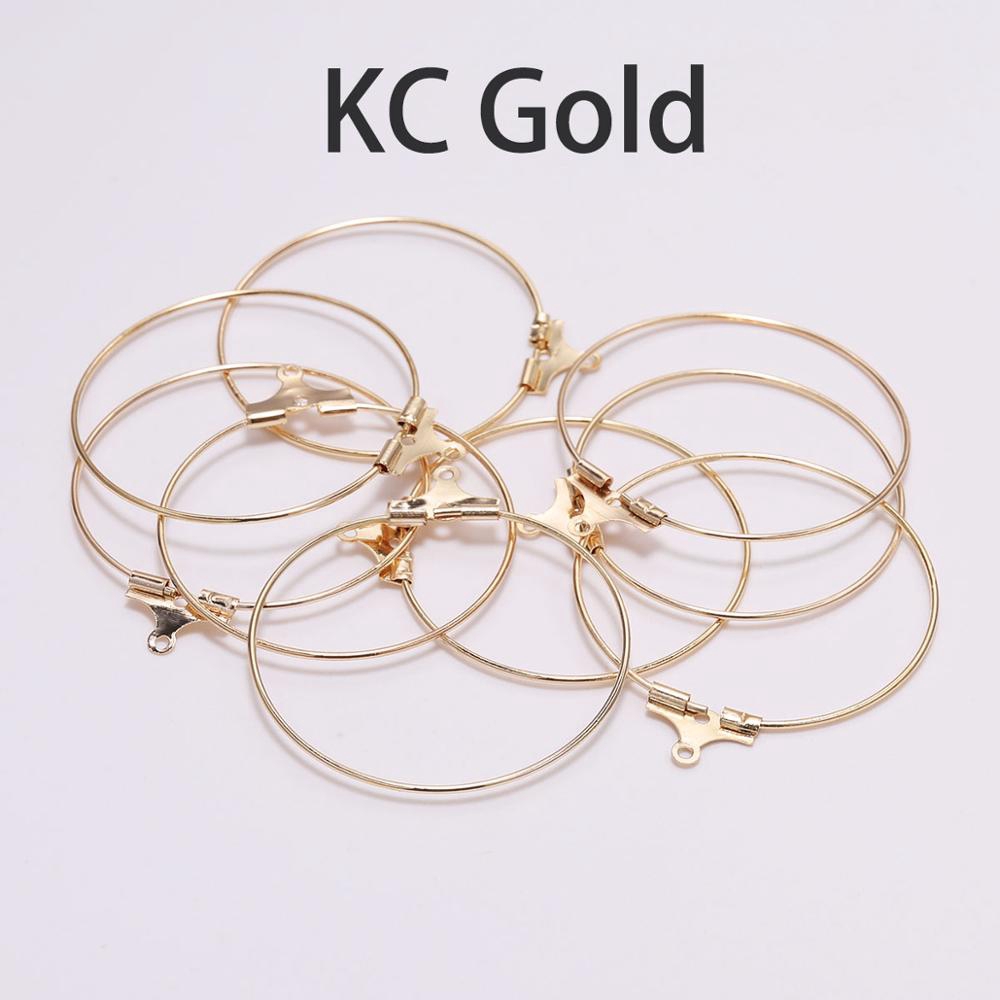 30pcs 25 30 35 40mm Anting Bulat Besar Untuk Membuat Perhiasan Diy