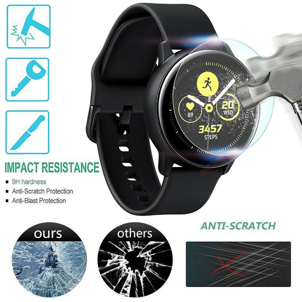 TBI - TEMPERED Samsung Galaxy Watch Active 1 &amp; 2 40mm 44mm Sport Gear Screen Protection