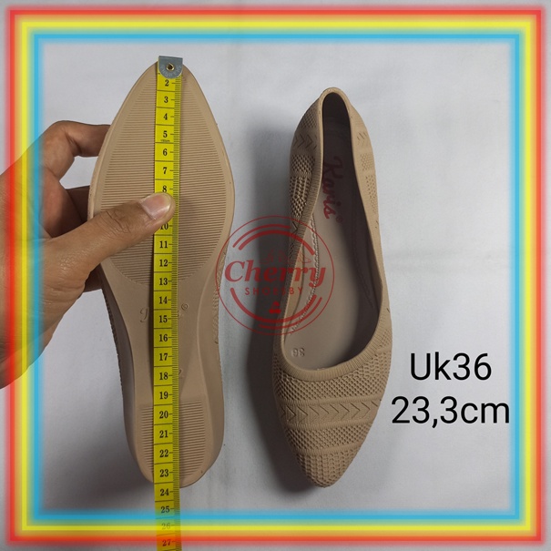 0202-3 Sepatu Jinjit 5cm Wanita Karis Wedges Jelly Shoes Cewek Sekolah Kuliah Kerja Casual