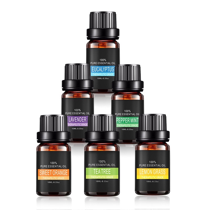 MARKETBIX Eighteen Pure Essential Fragrance Oils Minyak Aromatherapy 10ml 6 Pcs