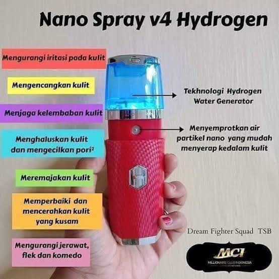 NANO SPRAY V4 HYDROGEN MCI ORIGINAL - PERAWATAN WAJAH - MINI PORTABLE - PELEMBAB