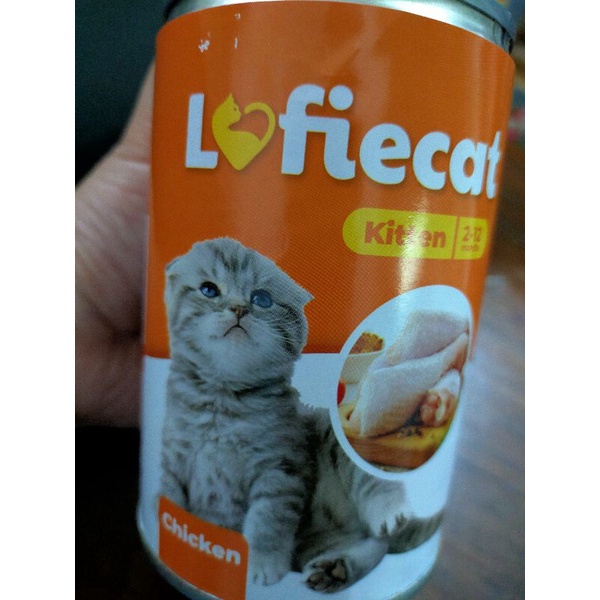 Lofiecat Kaleng Chiken Kitten 400gr Makanan Kucing Basah Kaleng