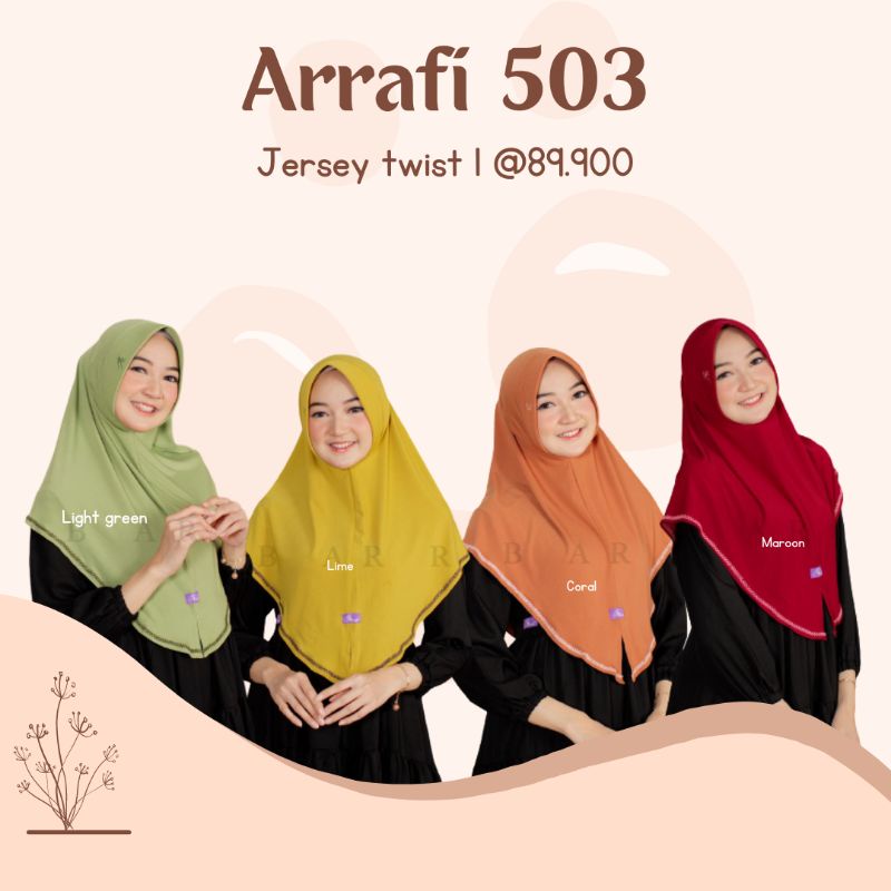Hijab Arrafi 503/hijab instan/bergo/hijab jersy ✅COD