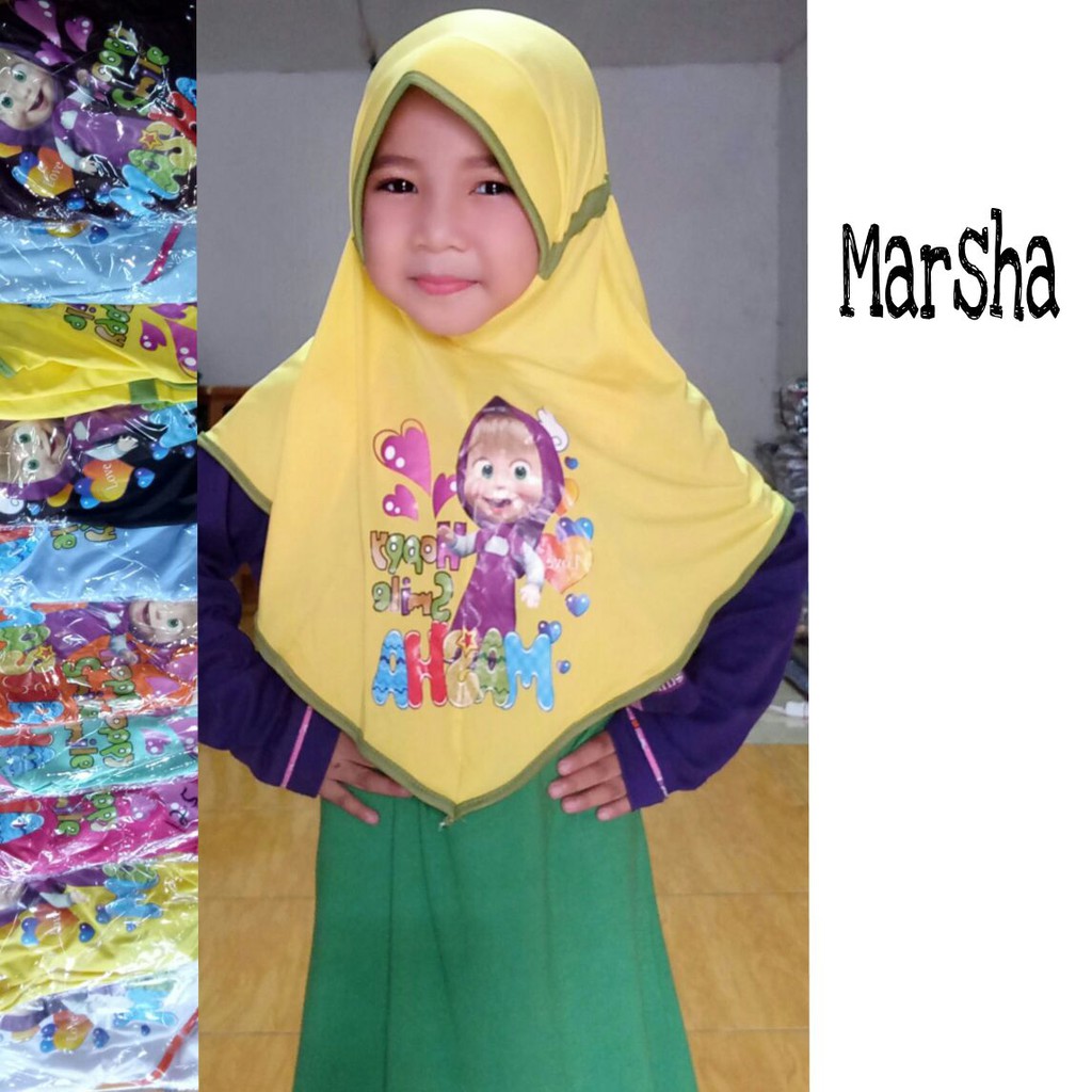 Hijab Jilbab Kerudung Anak Kecil Lucu Marsha Serut Shopee Indonesia