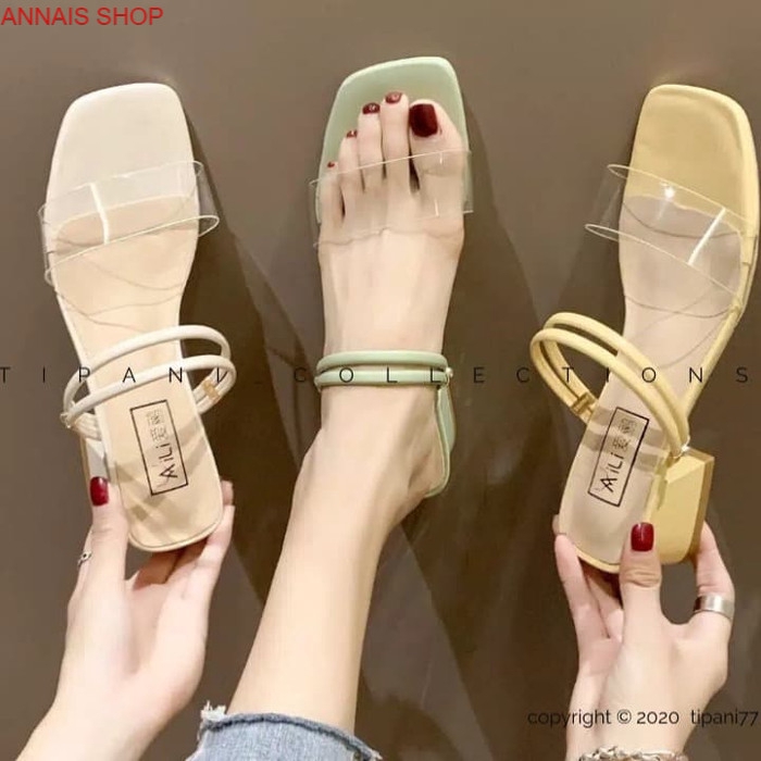 SANDAL HAK / SEPATU HAK TALI/ SEPATU HAK TAHU/ Hak Tahu T5 BERLIAN