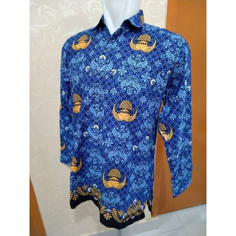seragam asn batik korpri/baju korpri pria bahan katun 50s
