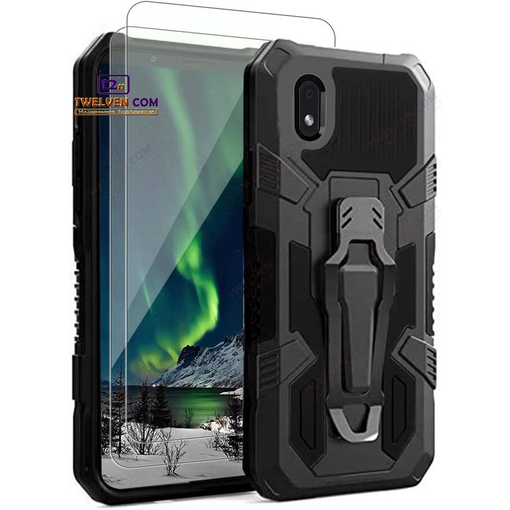 Case Shockproof Samsung M01 Core Armor Hardcase Stand Clip