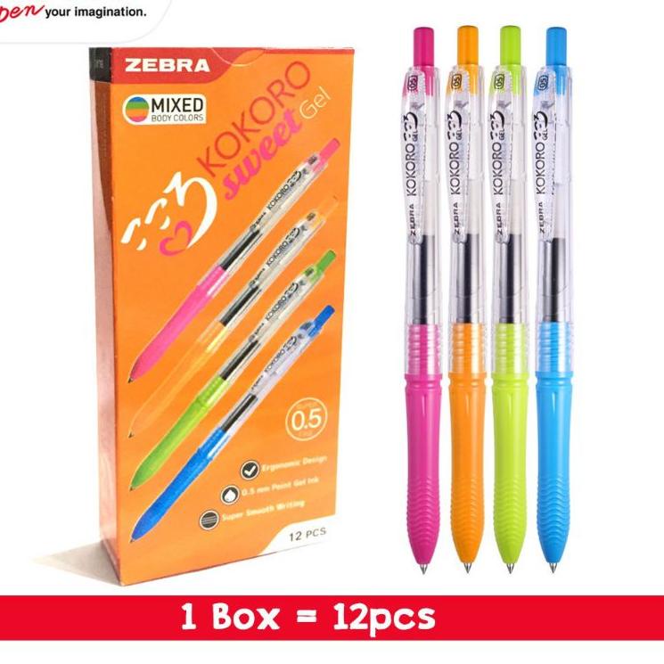 

Grosir Khusus Pulpen Zebra Sweet Gel Kokoro 0.5mm ( 12 pcs )