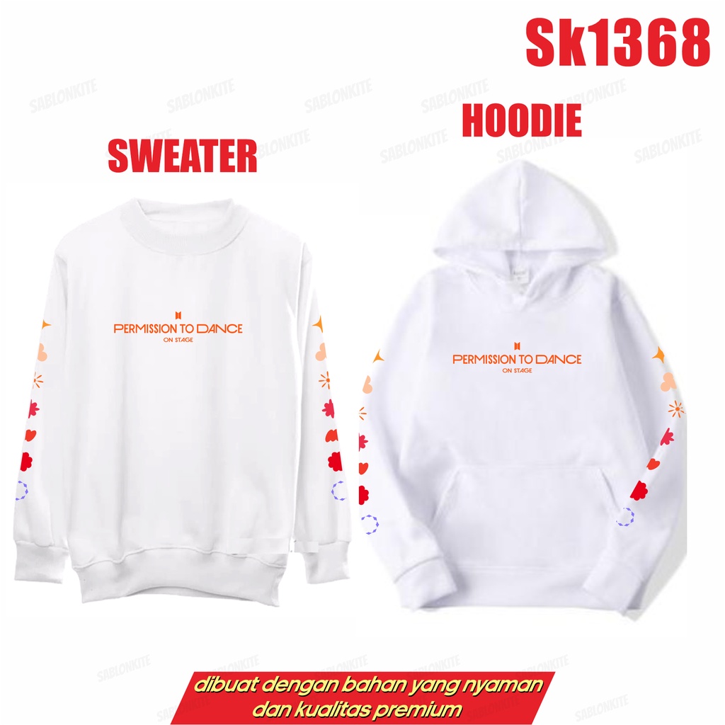 MURAH!!! SWEATER HOODIE KPOP SEOK JIN SK1368 PERMISSION TO DANCE UNISEX