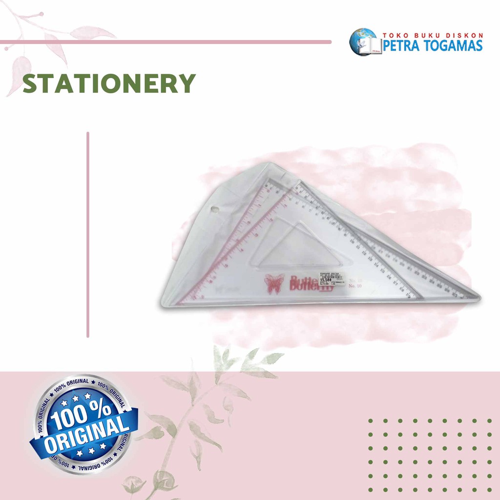 

PENGGARIS SEGITIGA SET BUTTERFLY
