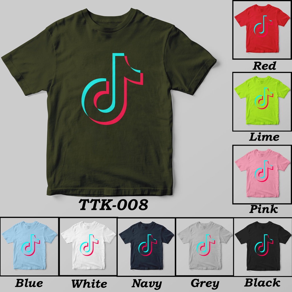 FREE CUSTOM NAMA !! Kaos TikTok Kualitas PREMIUM - BAHAN COMBED 30s