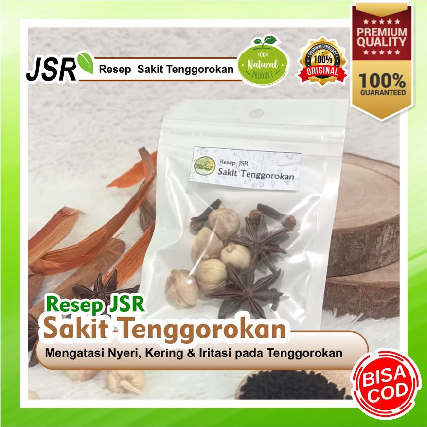 

Resep JSR SAKIT TENGGOROKAN , TEH HERBAL untuk MENGOBATI NYERI , SAKIT , KERING dan IRITASI pada TENGGOROKAN uk. SACHET , 100% REMPAH ALAMI , MURAH dan PRAKTIS