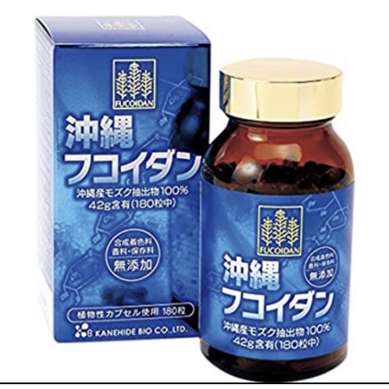 Kanehide Bio Okinawa Fucoidan Mozuku 180 Capsules Japan