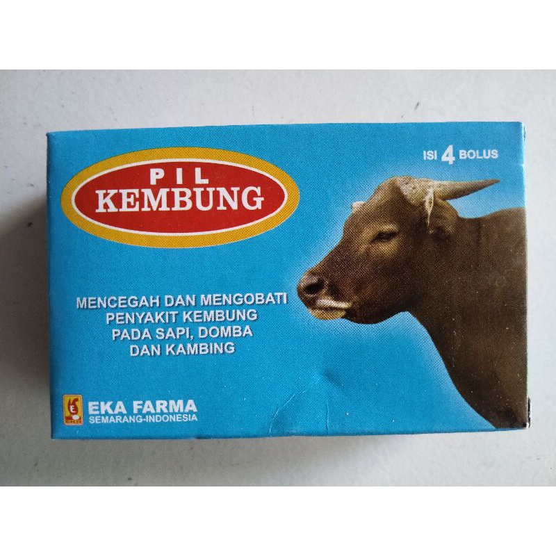 PIL KEMBUNG Isi 4 Bolus - Mencegah &amp; Mengobati Penyakit Kembung pada Sapi Domba Kambing