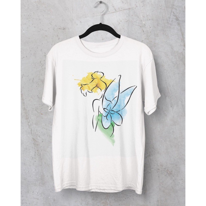 kaos wanita Tinkerbell water paint