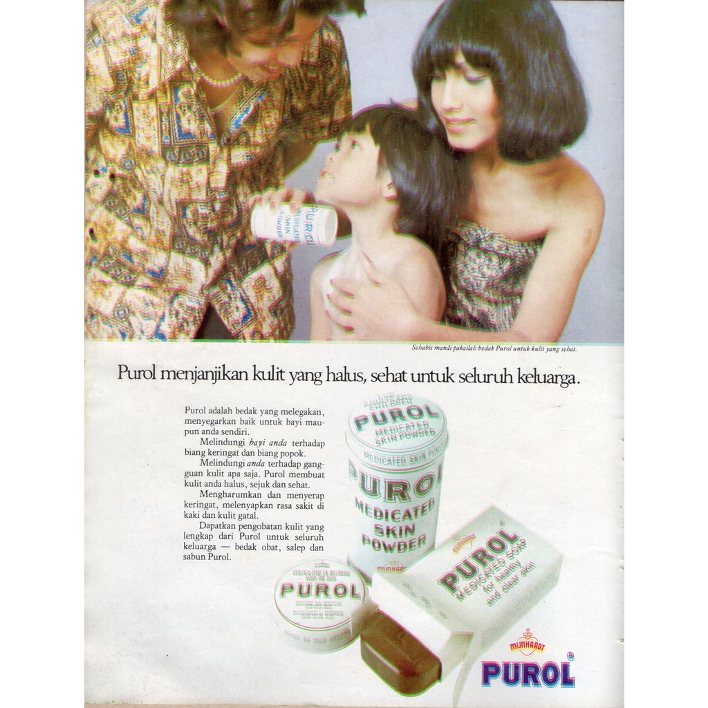 BEDAK PUROL 75 ; 90 GRAM ANTI BACTERIAL& SALEP PUROL 30 GR-KEMASAN LAMA-ORIGINAL-SEALED!