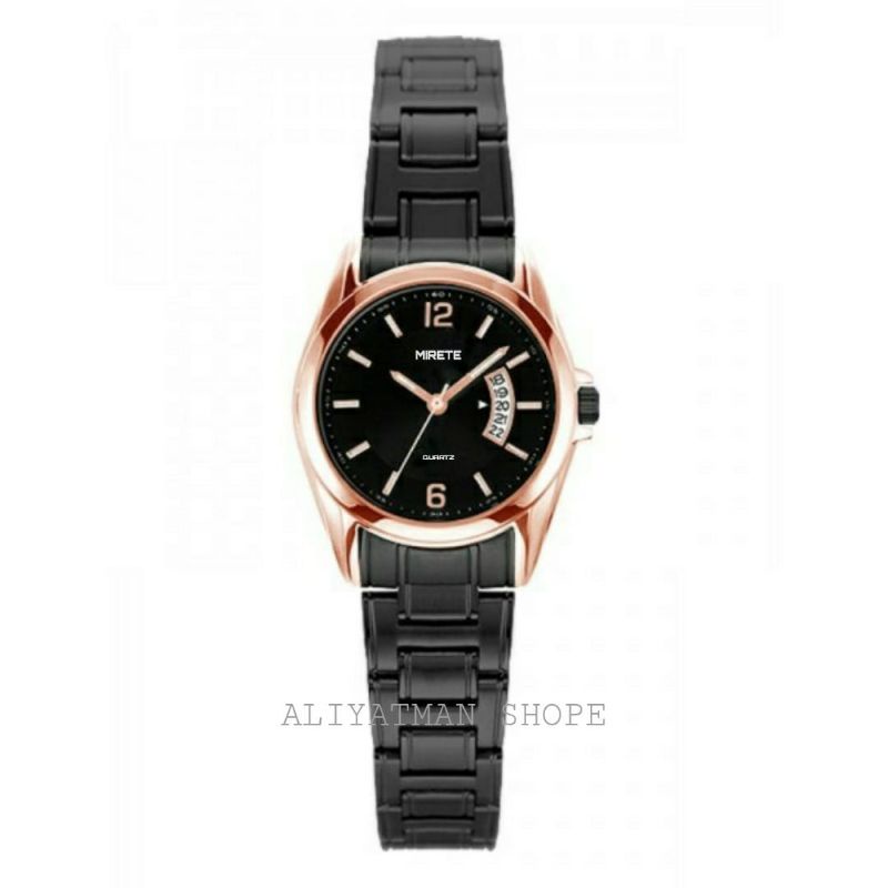JAM TANGAN COUPLE PRIA DAN WANITA RANTAI STAINLI STEL MIRETE HITAM RISGOLD JAMNTANGANNKADUAL PRIA JAM TANGAN KASUAL WANITA FASHION COWOK/CEWEK JAM TANGAN ANTI AIR BESST SELLER
