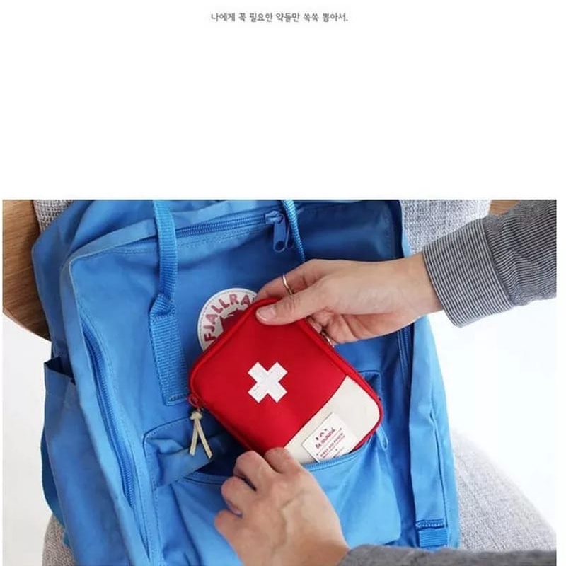 Tas Mini Obat Portable  / Travel Medicine Pouch P3K / Kotak Obat Mini Organizer / Tempat Obat F177