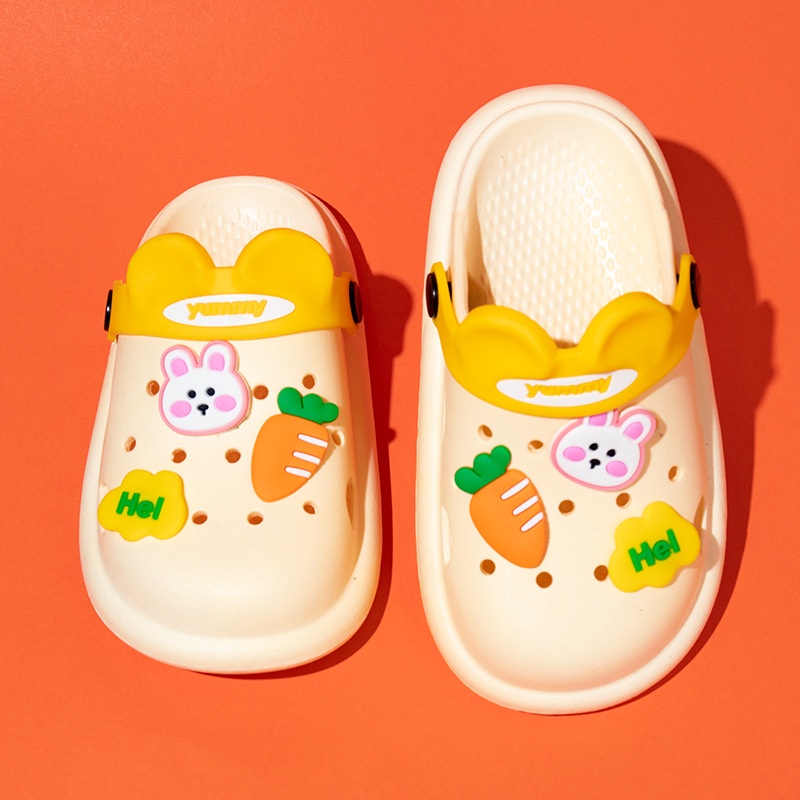 KK1 NEW Sandal eva slop anak motif kelinci wortel