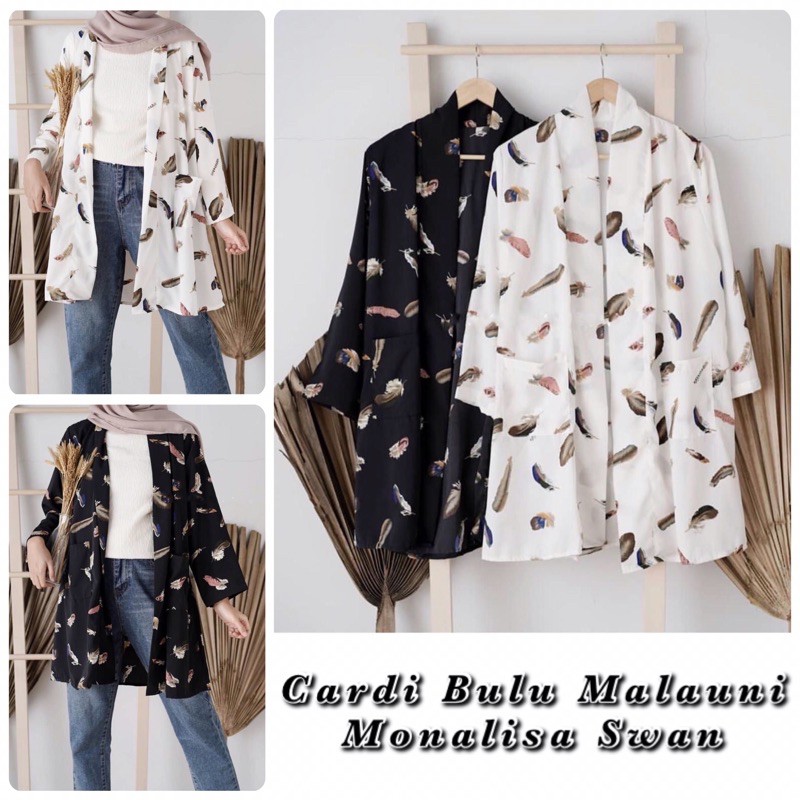 1kg 7pcs CARDI BULU MALAUNI MONALISA SWAN KARDIGAN KOREA OUTERWEAR KERJA FASHION MUSLIM WANITA