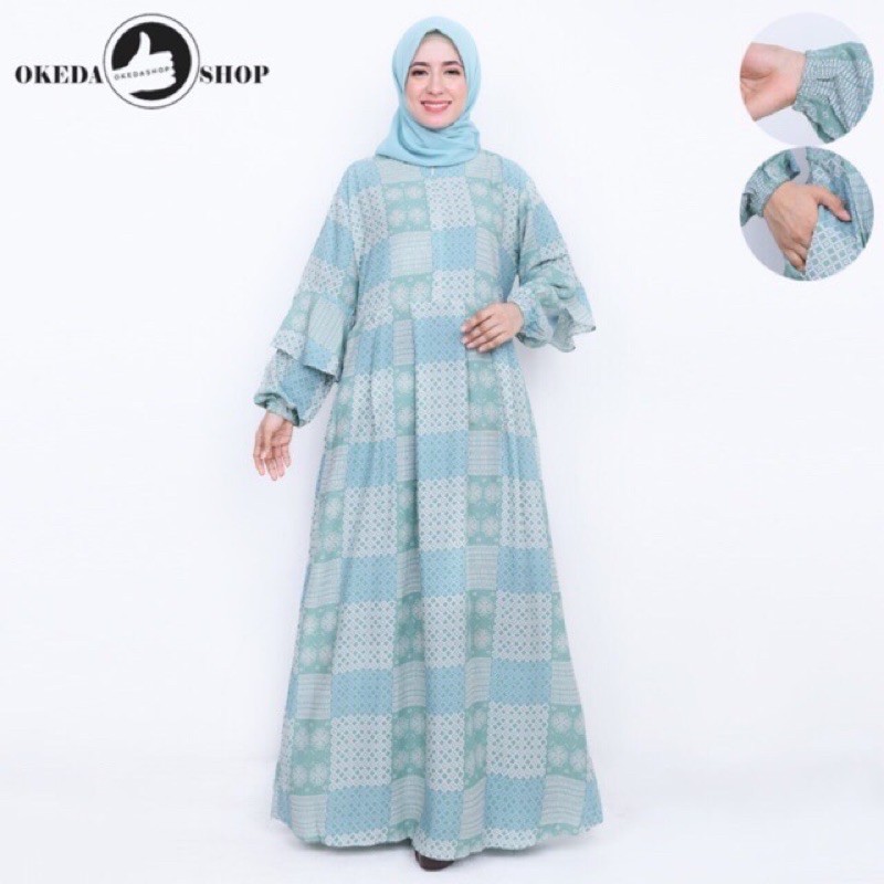 (New With Tag) Gamis Katun Rayon Original OKEDA SHOP