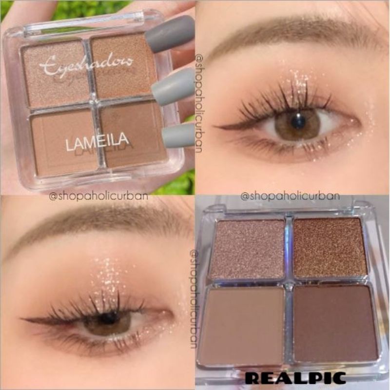 Medan Termurah ( 4 Colors ) Eyeshadow avocado disk matte makaron shimmer fruit palette