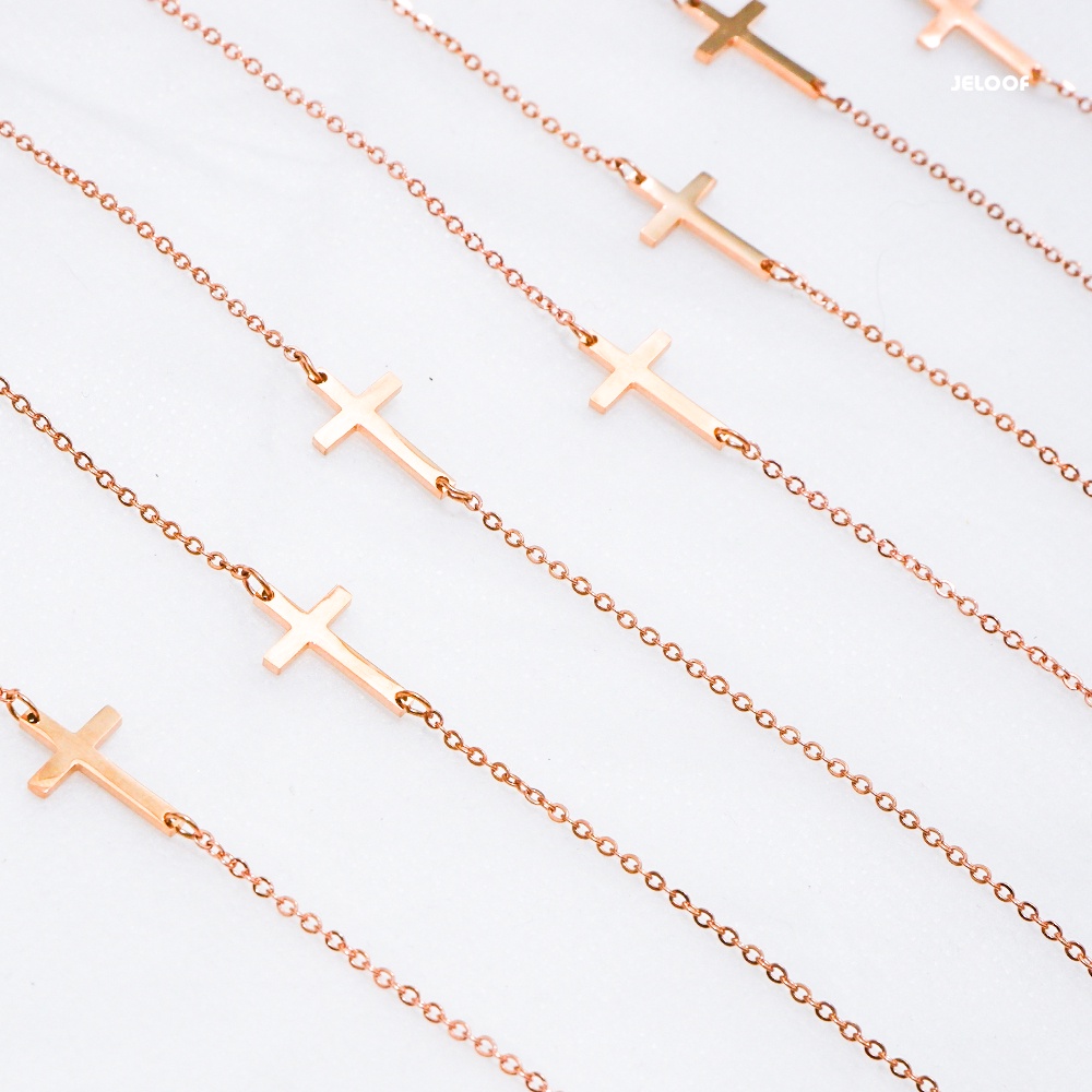 Jeloof Kalung EEVA Rosegold | Stainless Steel Version (ANTIKARAT) | Eeva Necklace Kalung Sidecross