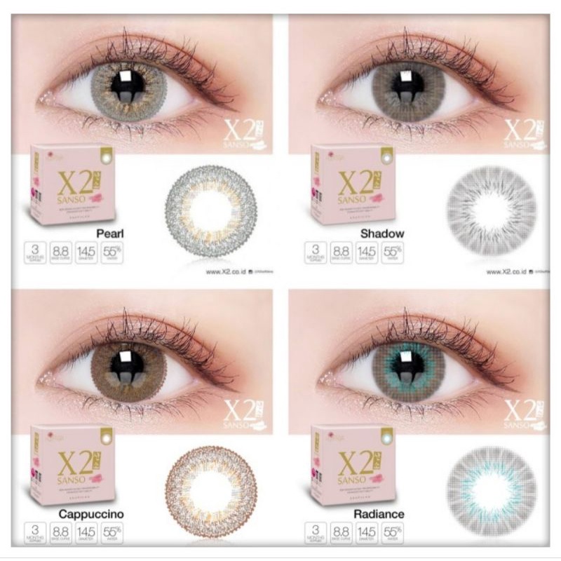Jual SOFTLEN WARNA X2 SANSO NEW Contact Lens Bulanan Warna Terang Keren