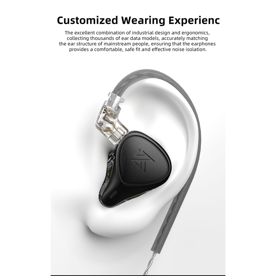 Kz ZEX Pro Earphone In Ear Hybrid Bahan Logam Dengan Fitur Noise Canceling