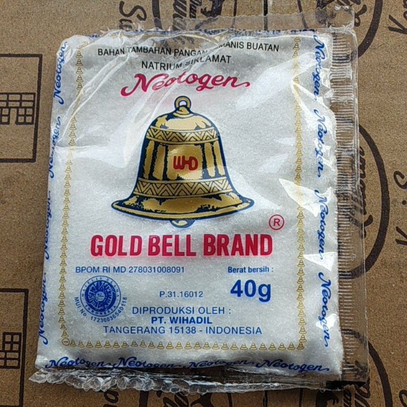 

Natrium Siklamat Gold Bell Brand 40gr (Pemanis Buatan)