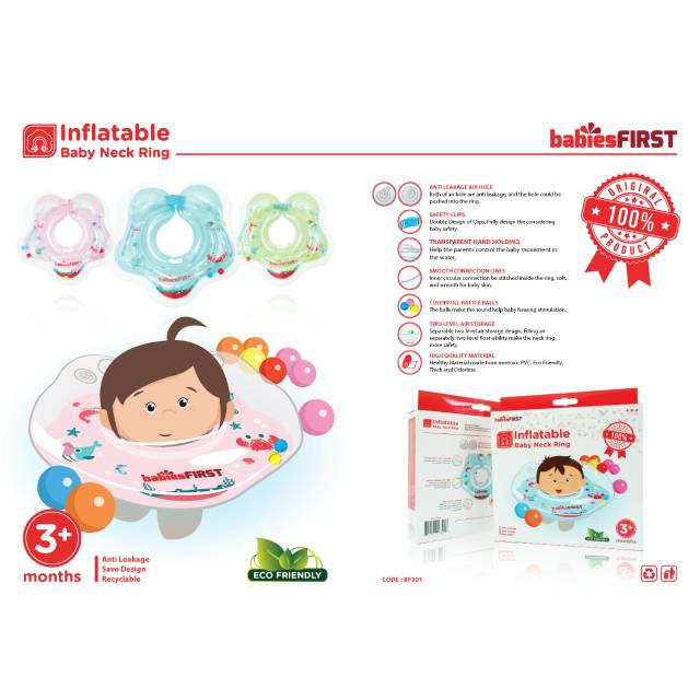 Babiesfirst Inflateble Baby Neckring - Pelampung Leher Bayi