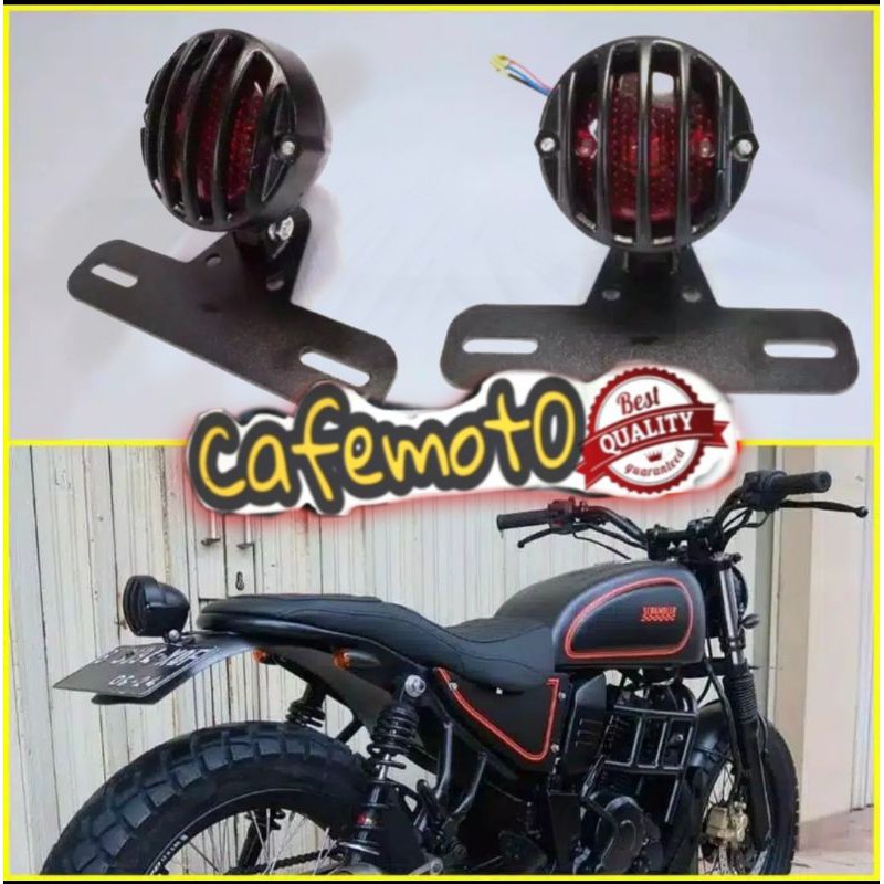 Lampu Stop Tralis Grill Besar Japstyle Custom Caferacer W175 klasik