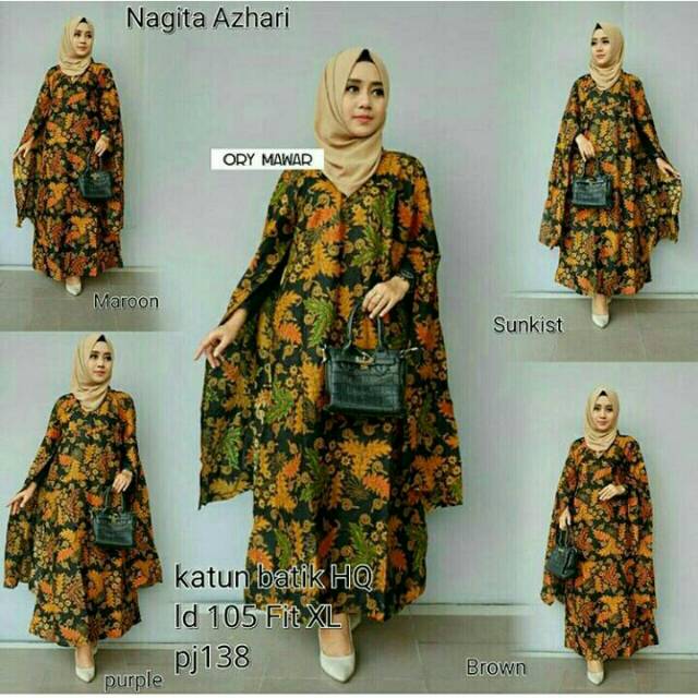 Baju Dress batik Nagita azhari