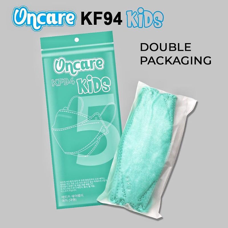 Masker Anak ONCARE KF94 Polos 5Ply isi 10 pcs (Premium Kids Mask)