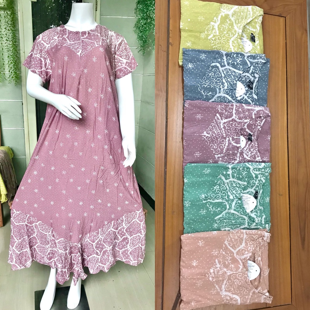 Daster Halus Tulis Asli Pekalongan Longdress Duyung Jumbo Pita Seri B Pakaian Wanita Original Premiu